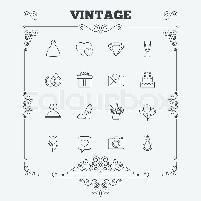 800x800 Wedding And Party Icons Dress, Stock Vector Colourbox