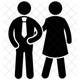 256x256 Couple Entry Icon Of Glyph Style