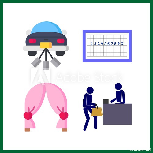 500x500 Decor Icon Vector Illustration Decor Set Reception And Wedding