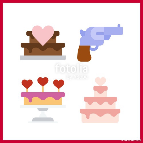 500x500 Reception Icon Vector Illustration Reception Set Wedding Cake