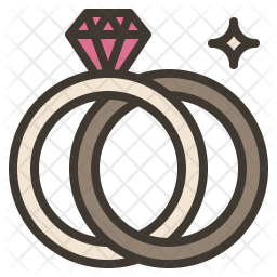 256x256 Wedding Ring Icon Of Colored Outline Style