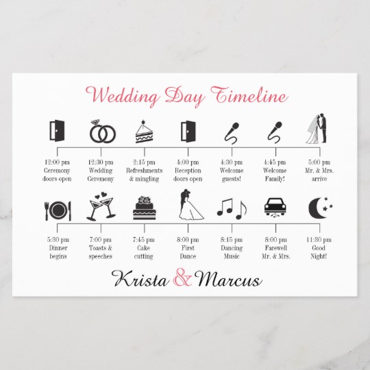540x540 Simple Icons Wedding Timeline