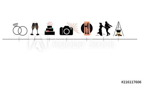 500x300 Wedding Timeline Icons