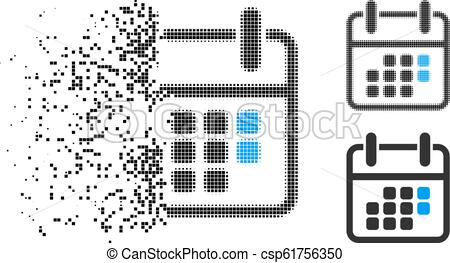 450x263 Damaged Pixel Halftone Calendar Weekend Icon Calendar Weekend