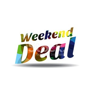 300x300 Weekend Deal Colorful Vector Icon Design Stock Vectors