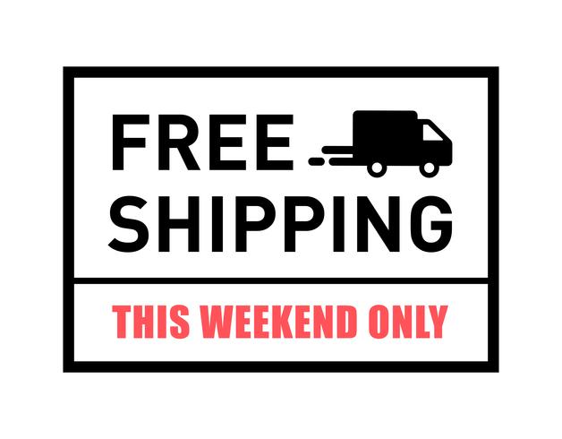 628x490 Free Shipping This Weekend Only Badge With Truck Icon