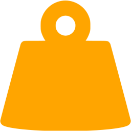 256x256 Orange Weight Icon