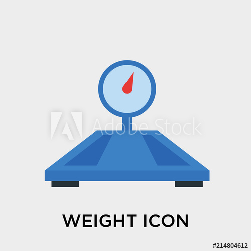 500x500 Weight Icon Vector Sign And Symbol Isolated On White Background