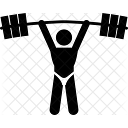 256x256 Weight Lifting Icon Of Glyph Style