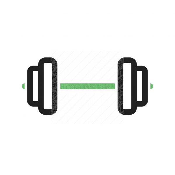 600x600 Weightlifting Line Green Black Icon