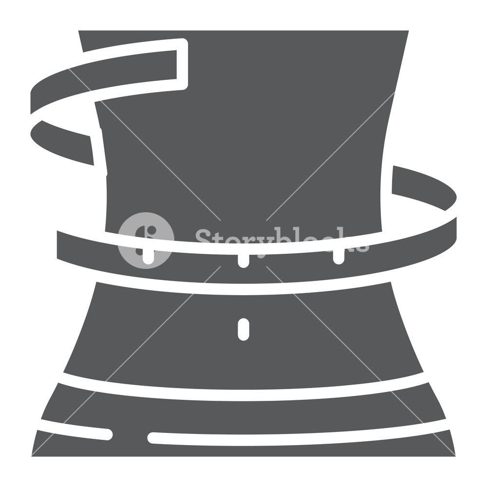 1000x1000 Weight Loss Glyph Icon, Fitness And Body, Waistline Sign, Vector