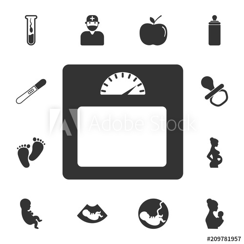 500x500 Bathroom Weight Scale Icon Simple Element Illustration Bathroom