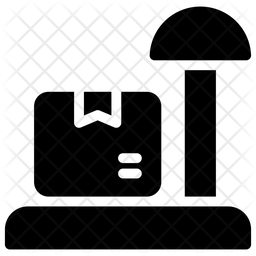 256x256 Weight Scale Icon Of Glyph Style
