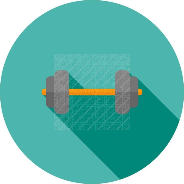 600x600 Weightlifting Flat Shadowed Icon
