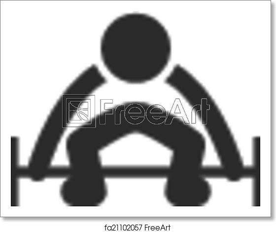 560x470 Free Art Print Of Weightlifting Icon Summer Sports Icons