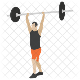 256x256 Weightlifting Icon Of Flat Style