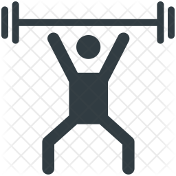 256x256 Weightlifting Icon Of Glyph Style