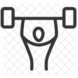 256x256 Weightlifting Icon Of Line Style