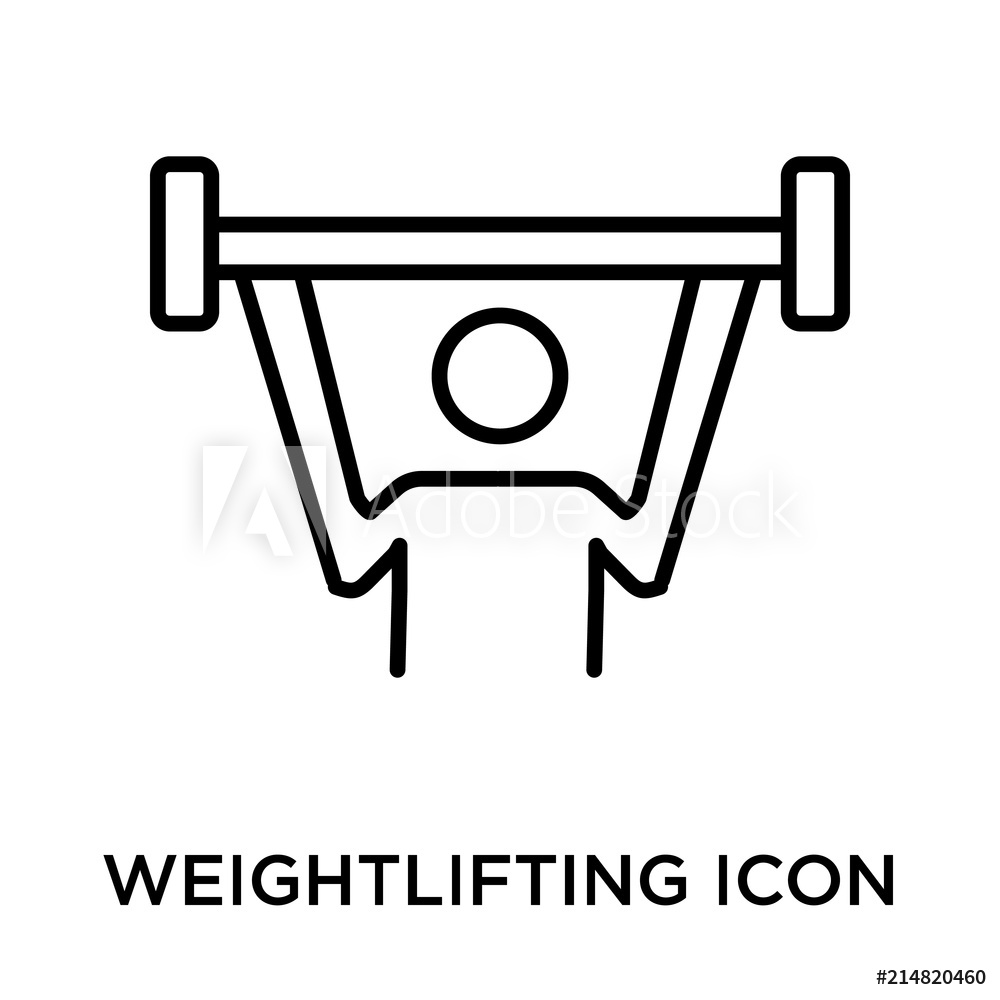 1000x1000 Photo Art Print Weightlifting Icon Vector Sign And Symbol