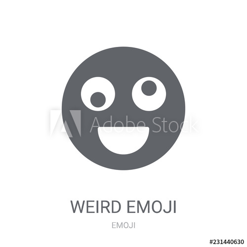500x500 Weird Emoji Icon Trendy Weird Emoji Logo Concept On White