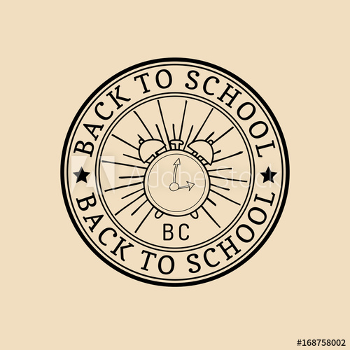 500x500 Vector Vintage Welcome Back To School Logo Or Badge Retro Sign