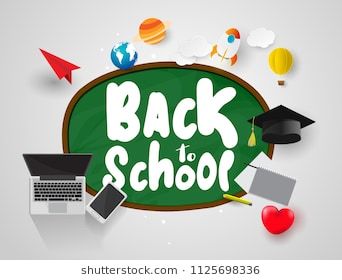 342x280 Welcome Back To School Concept Light Icons Set Vector