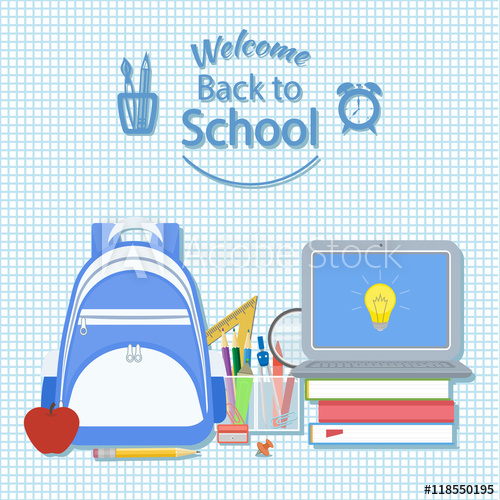500x500 Welcome Back To School Creativity And Science Concept Background