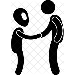 256x256 Welcome Alien Icon Of Glyph Style