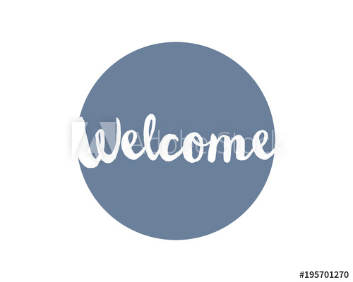 500x400 Welcome Icon Circle Alphabet Typography Font Text Image Vector