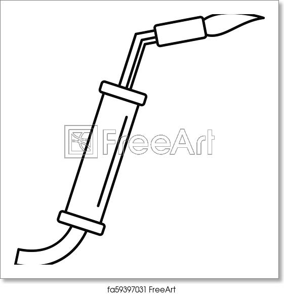 561x581 Free Art Print Of Gas Welding Icon, Outline Style Gas Welding