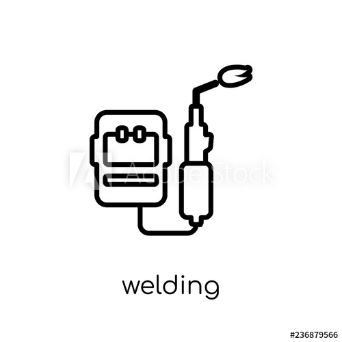 500x500 Welding Icon Trendy Modern Flat Linear Vector Welding Icon