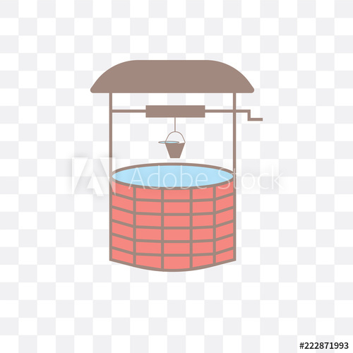 500x500 Well Icon Isolated On Transparent Background Simple And Editable