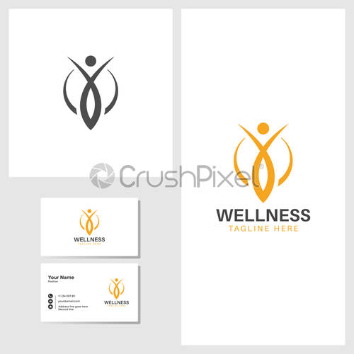 500x500 Wellness Icon Design Template Vector Illustration, Stock Vector