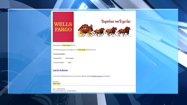 720x405 Wells Fargo Email Scam Going Around Klas