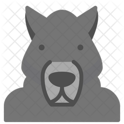 256x256 Werewolf Icon Of Flat Style