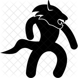 256x256 Werewolf Icon Of Glyph Style