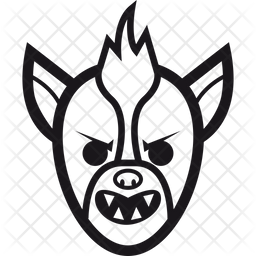 256x256 Werewolf Icon Of Line Style