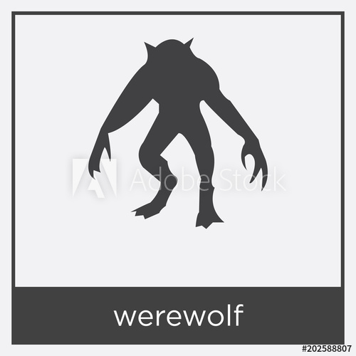 500x500 Werewolf Icon Isolated On White Background