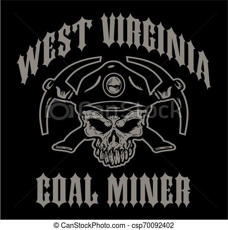 450x453 West Virginia Coal Miner Vector