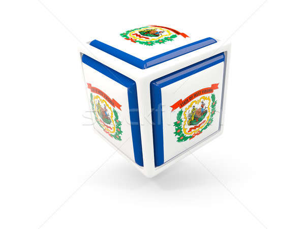 600x450 West Virginia State Flag In Cube Icon United States Local Flags