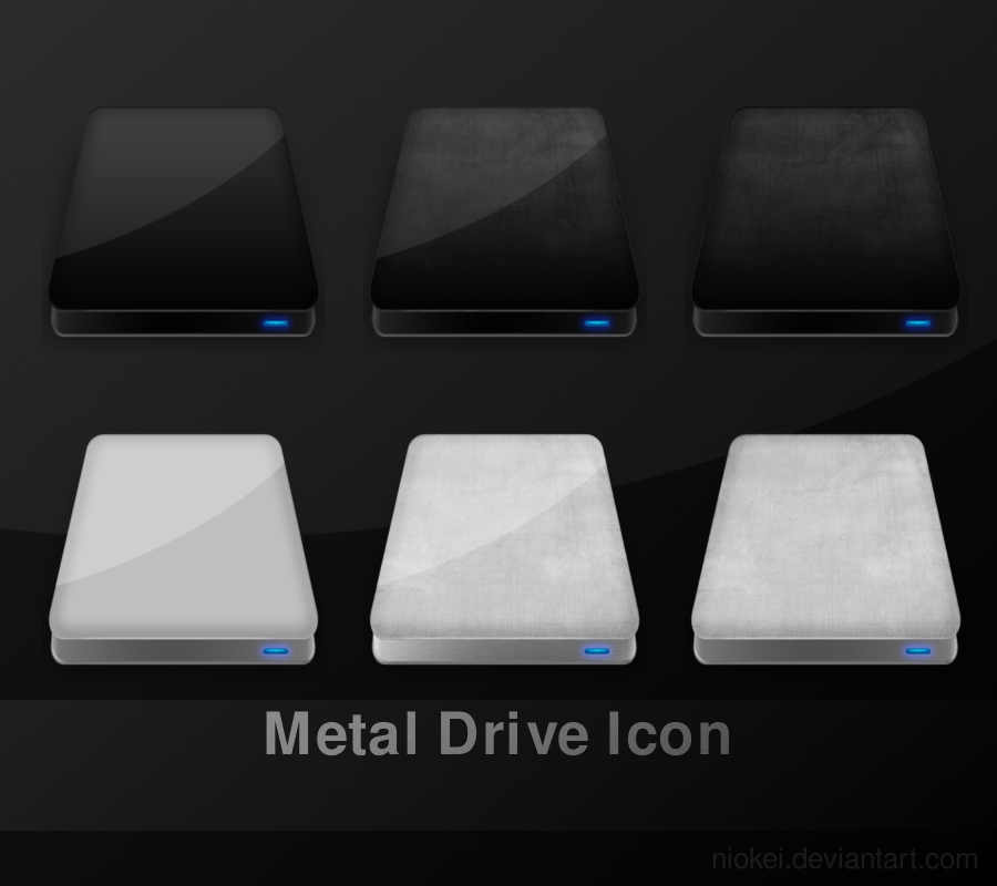 900x800 Metal Drive Icons