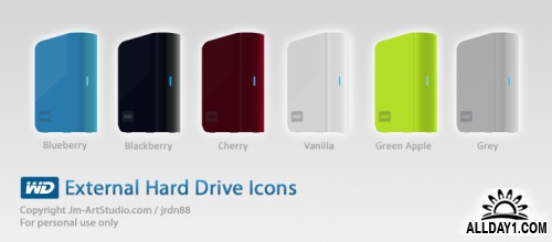 500x220 Western Digital External Hard Drive Icons