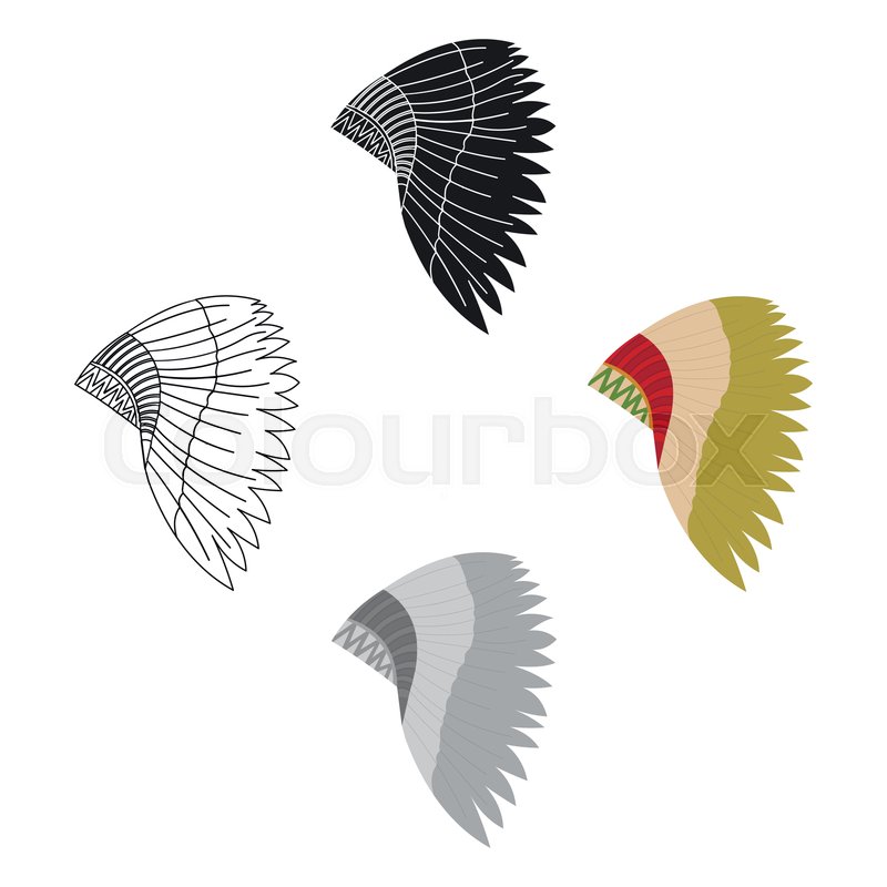 800x800 Mohawk Indian Icon Cartoon Singe Stock Vector Colourbox