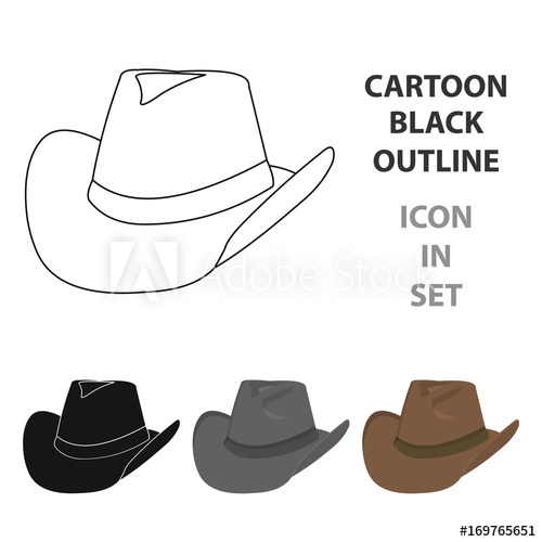 500x500 Cowboy Hat Icon Cartoon Singe Western Icon From The Wild West