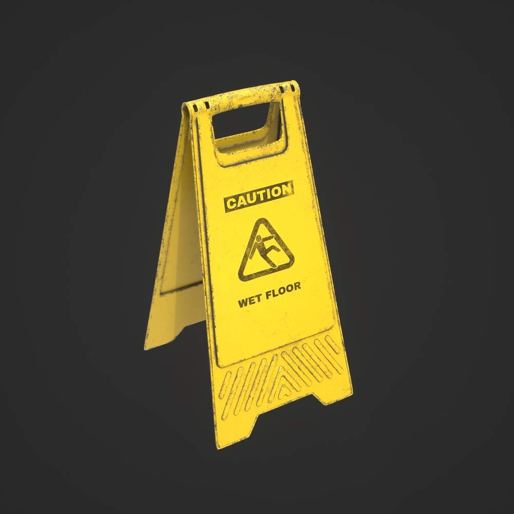 1000x1000 Wet Floor Sign Model