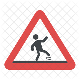 256x256 Wet Floor Sign Icon Of Flat Style