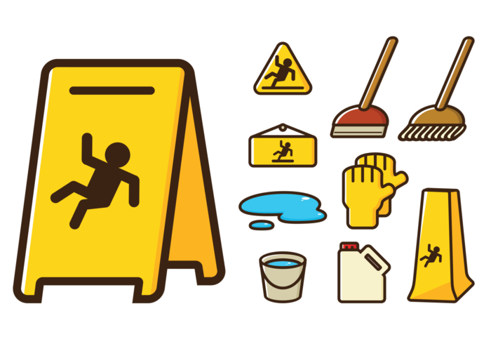 700x490 Wet Floor Sign Icons