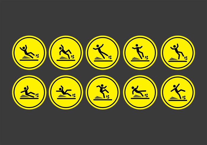 700x490 Wet Floor Sign Icons