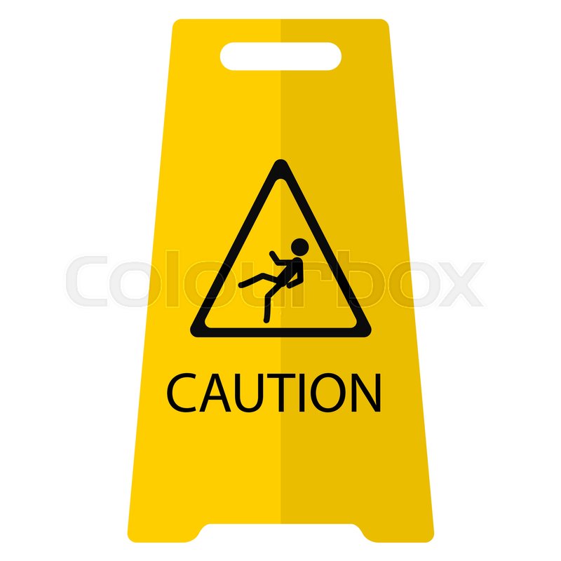 800x800 Caution Wet Floor Flat Icon, Vector Stock Vector Colourbox