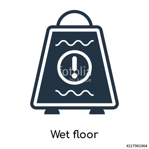 500x500 Wet Floor Icon Vector Isolated On White Background, Wet Floor Sign